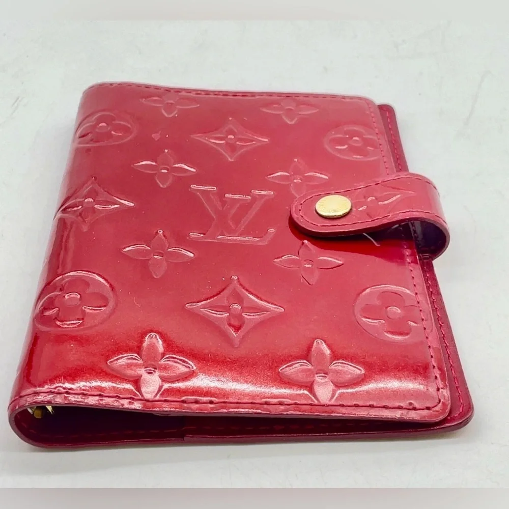 Auth Louis Vuitton Monogram Vernis Agenda PM Notebook Cover W/Box & Dust Bag